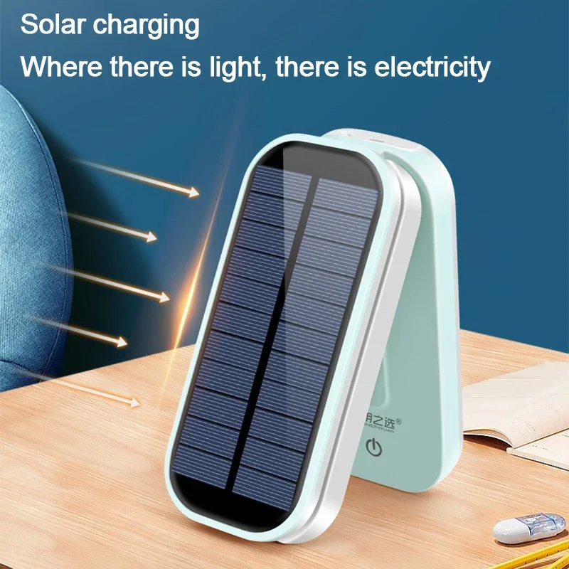 

Solar Powered Foldable Desk Lamps Also USB Charging Rechargeable Eye Protection Reading Lights Bedside Dimmable Night Lighting