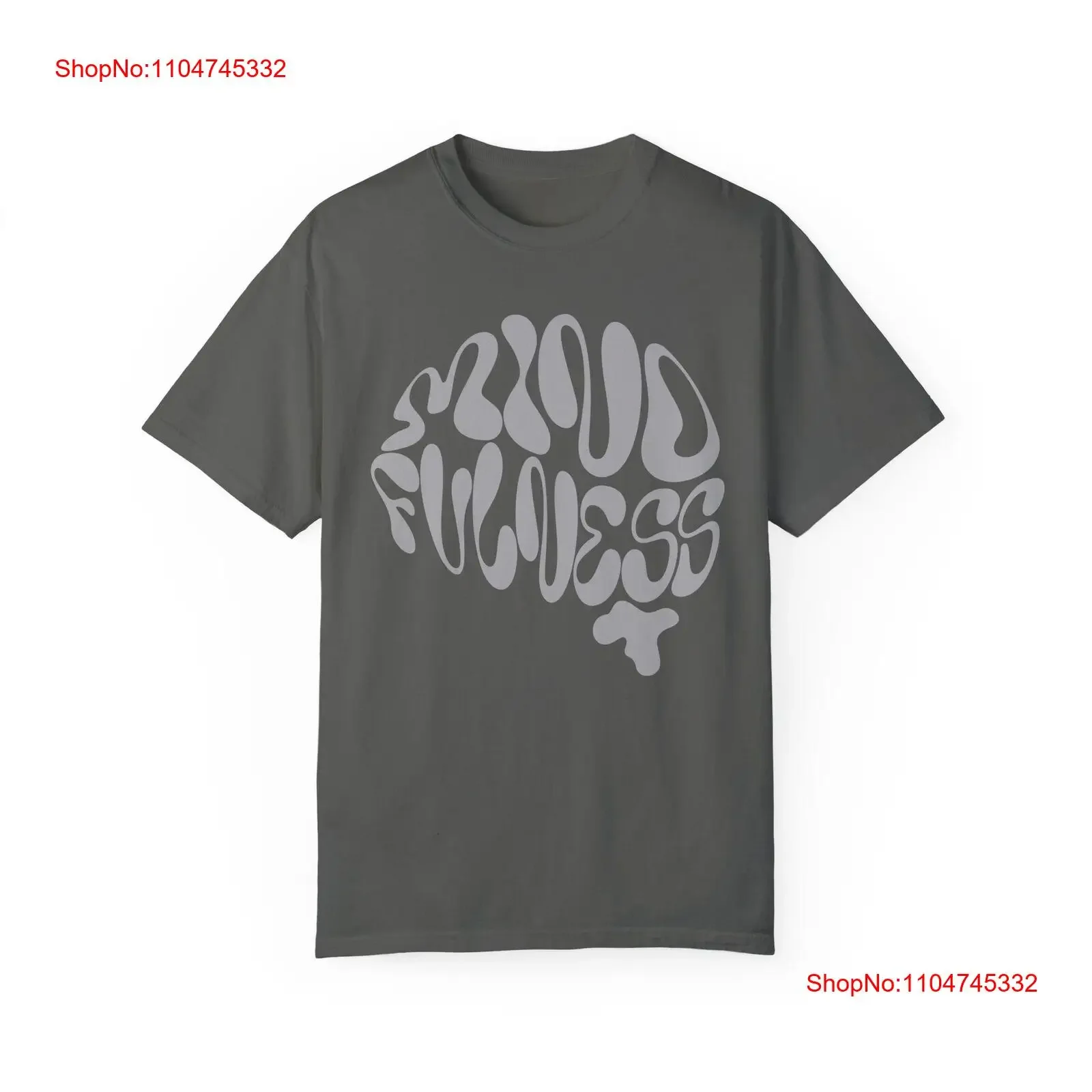Mindfulness T-shirt 2 faces Coupe décontractée vintage lavé étiré Vêtements de créateurs polyvalents Mode décontractée Doux Confortable