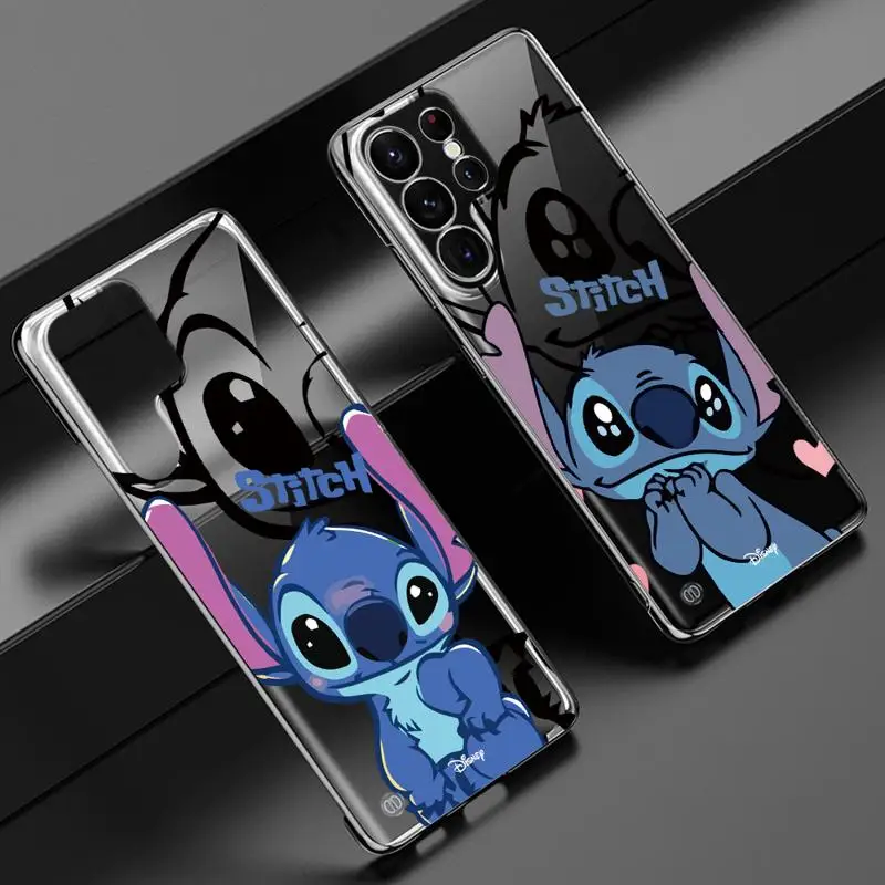 Disney Alien Creature Stitch phone case for Samsung Galaxy S24 s23 Ultra FE cases s20 s21plus s22 borderless cooling clear funda