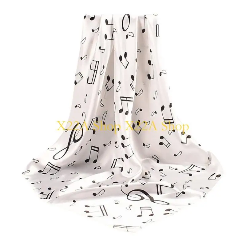 

Уникальная модная музыкальная нота шарф Шаль для женщин -мужчин, большой головщик Unisex Turban