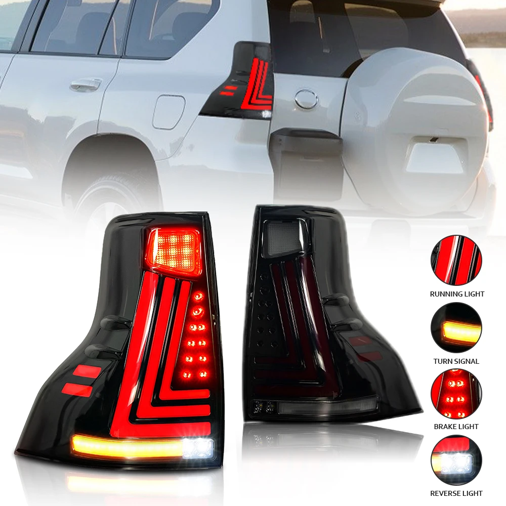 

KEEN 12V LED Tail Light for Toyota Prado 2014-2020 Start-scan Taillight Assembly Brake Reverse Turn Signal Lamp Modified