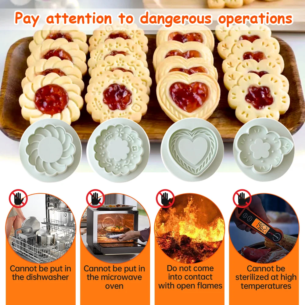 

Cartoon Love Style Mini Size Cookie Mold Flip Sugar Cutting Mold DIY Baking Tool ABS material safe, odorless, and can come into