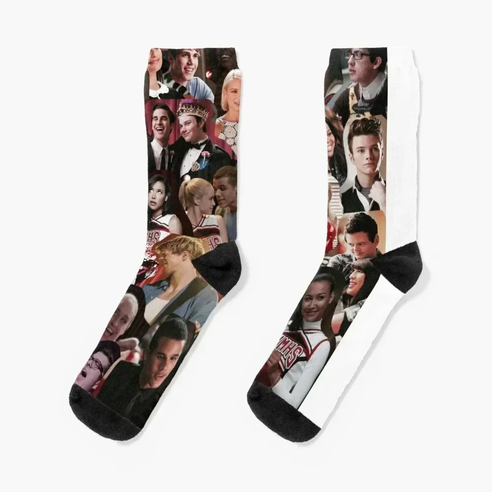 

Glee Collage Socks cycling snow man Thermal man winter Socks Men's Women's luxury sport loose Socks For Girls Men's