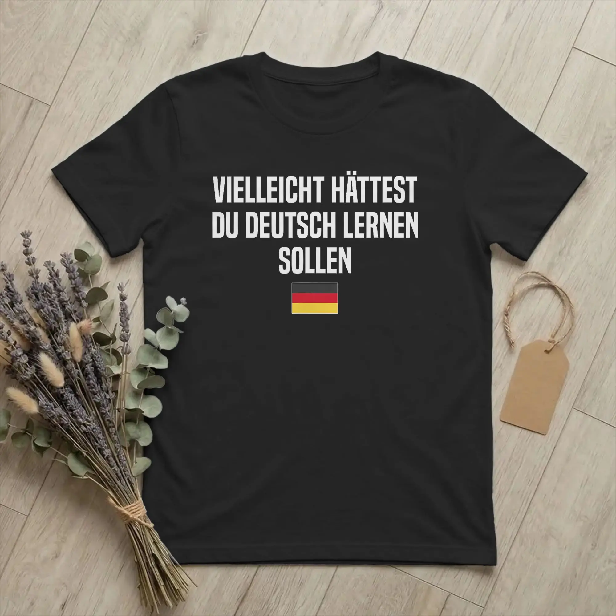 You Should Learn German T Shirts for Men Cotton Leisure T-Shirts Round Neck Funny Saying Deutsch Tees Short Sleeve Tops Graphic