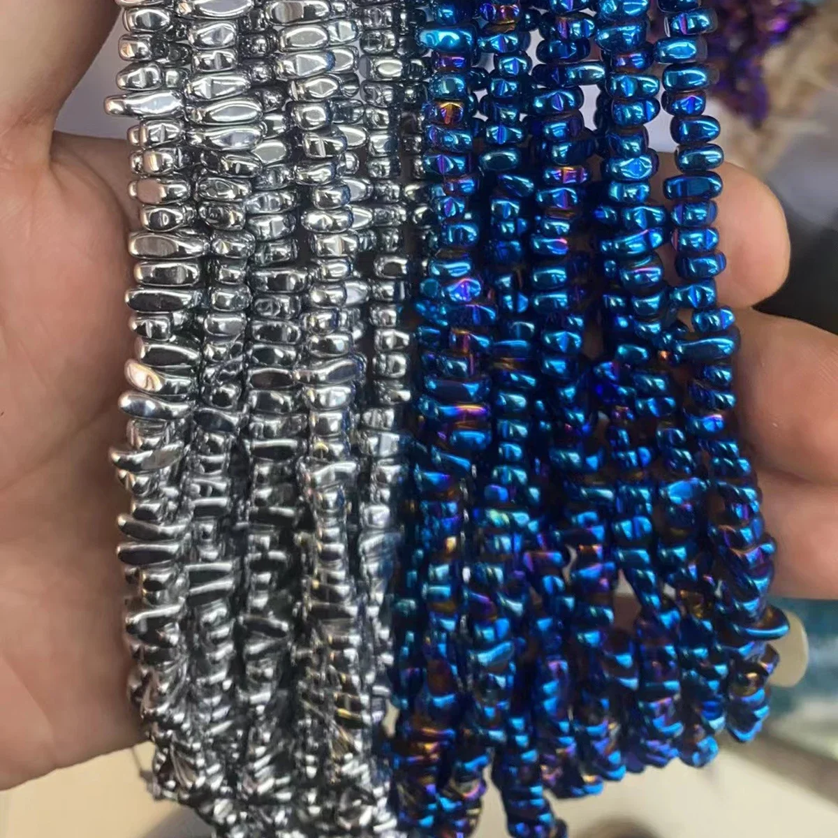 5-8mm Natural Stone Chip Beads Irregular Gemstone Loose Beads Full Strand for DIY Necklace Bracelet Jewelry Making Supplies 40cm