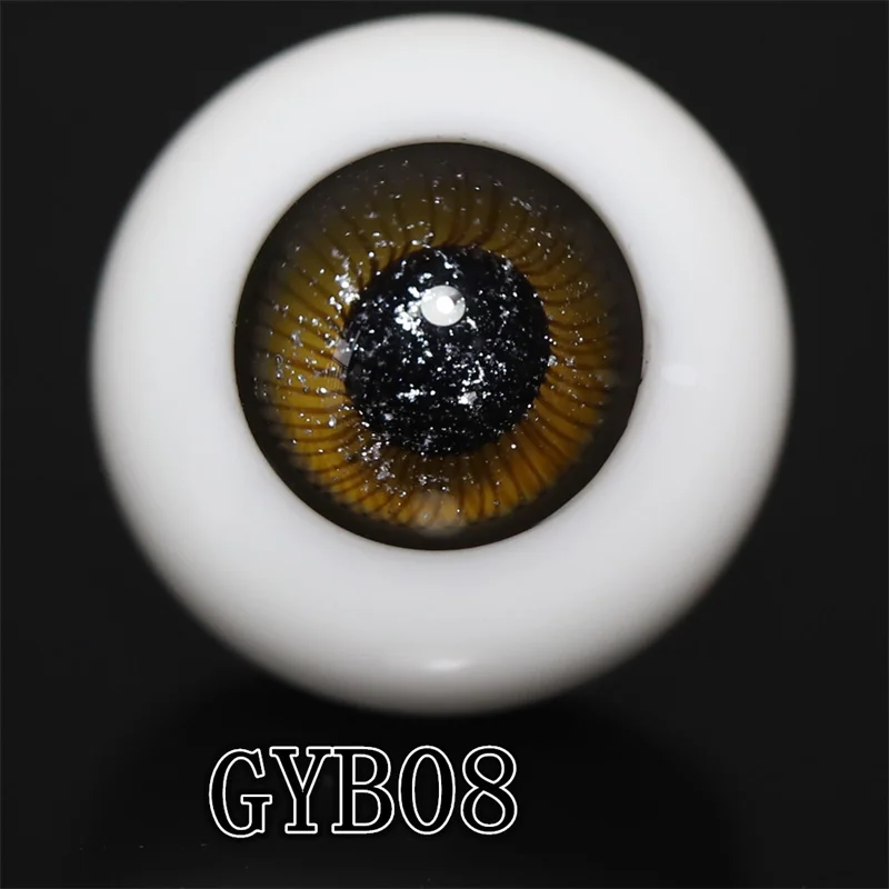 GYB Glazen BJD pop oogbollen voor 1/3 1/4 1/6 1/8 1/12 poppen 8MM 10MM 12MM 14MM 16MM 18MM ronde ogen met handvat voor herboren pop
