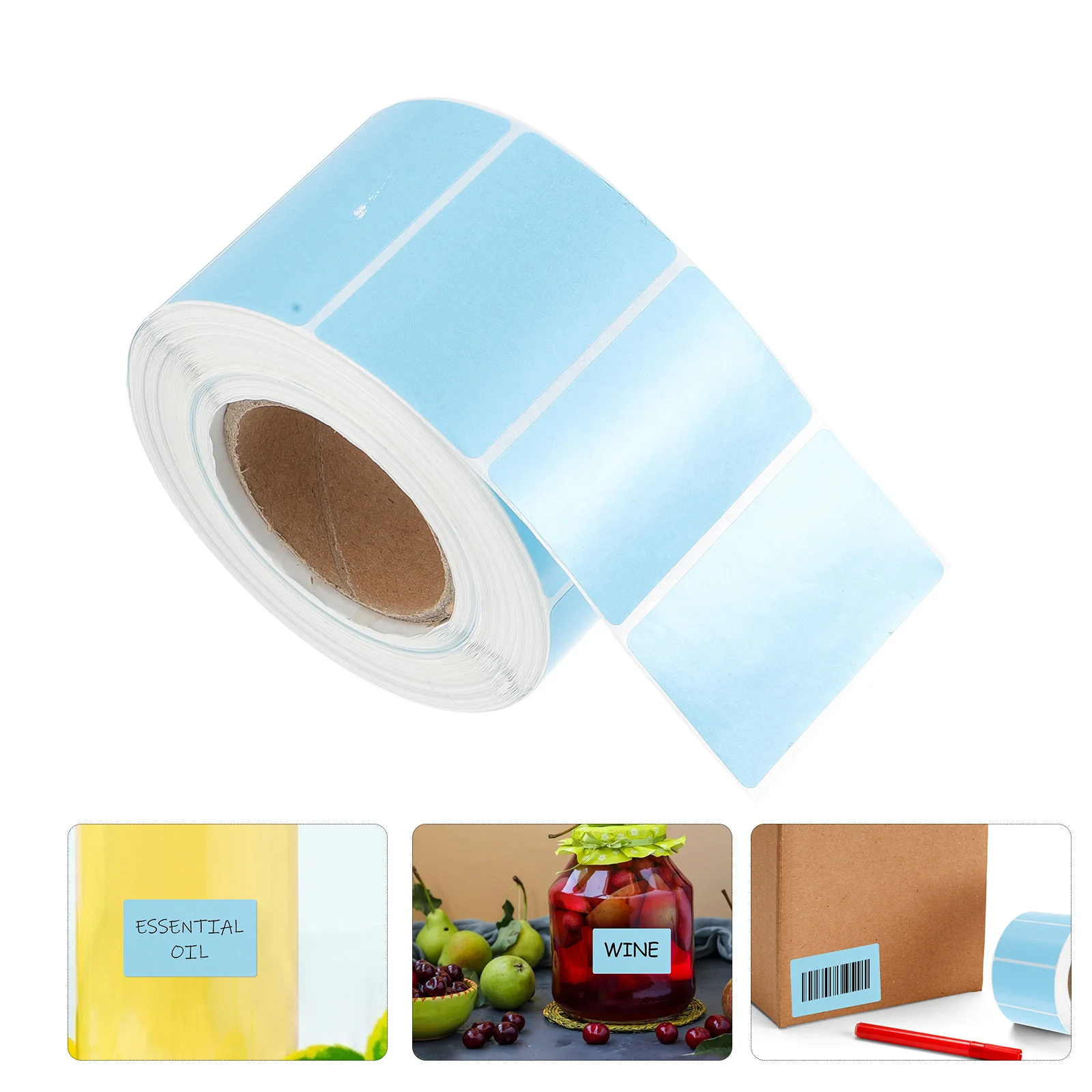 Thermal Paper Label Roll for Printer Customizable Adhesive Rectangular Shape Home Office School Projects