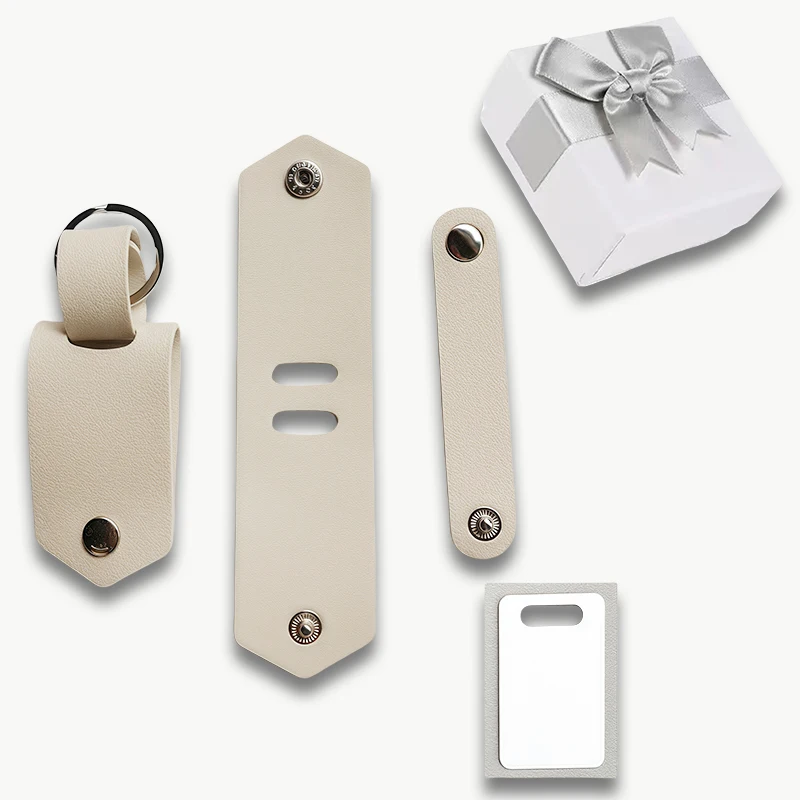 Aangepaste foto lederen sleutelhanger bedrukte foto gepersonaliseerde sleutelhanger lasergravure tekst sleutelhanger cadeau voor familie minnaar vrienden doos