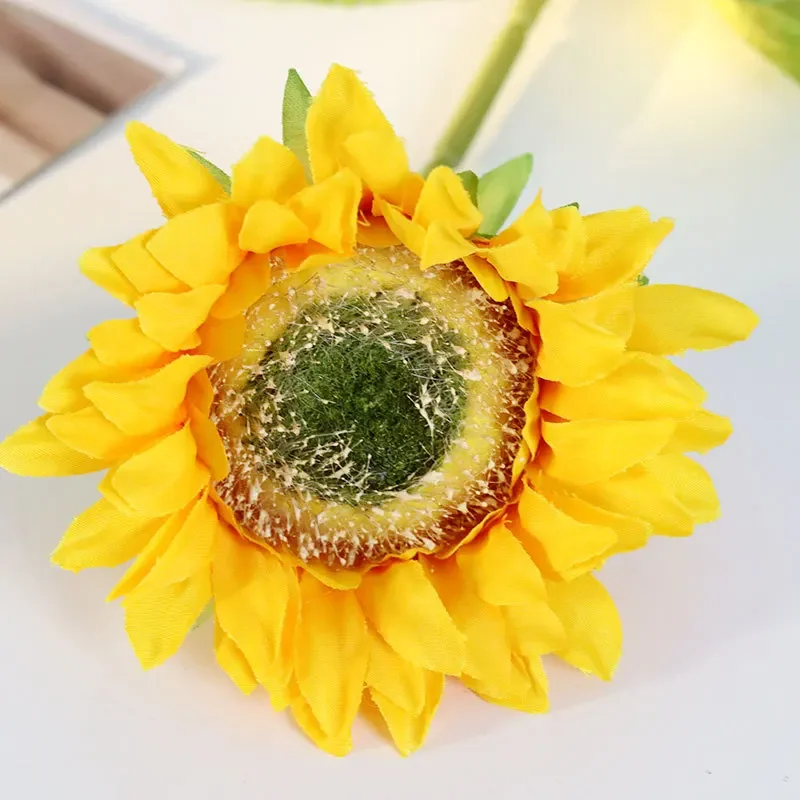 48CM Artificial Sunflower Light Color Sunflower Home Decoration Photography Prop