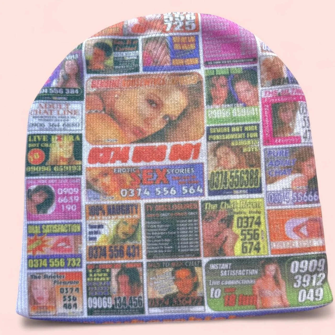 Emo Knitted Hat Trend Punk Women's Winter Hat Print Harajuku 2000s Men's Caps Cute Funny Hats Beanies Y2k Gothic Vintage Beanie