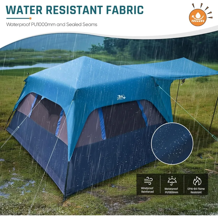 8 أشخاص خيمة المقصورة الفورية سهلة 60 ثانية الإعداد الأسرة الخيام للتخييم المنبثقة خيمة التخييم خيام كبيرة مقاومة للماء للخارجية