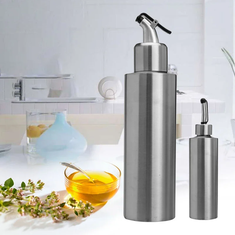 YOMDID-engrasador de acero inoxidable a prueba de fugas y polvo, práctico vinagre, botella de salsa de soja, olla de aceite, contenedor de condimentos de cocina, herramienta de almacenamiento