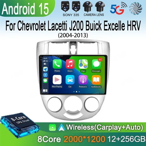 Imagen 2 del producto Radio de coche Android 15 para Chevrolet Lacetti J200 Buick Excelle HRV 2004-2013 reproductor Multimedia Radio automática navegación GPS No 2din