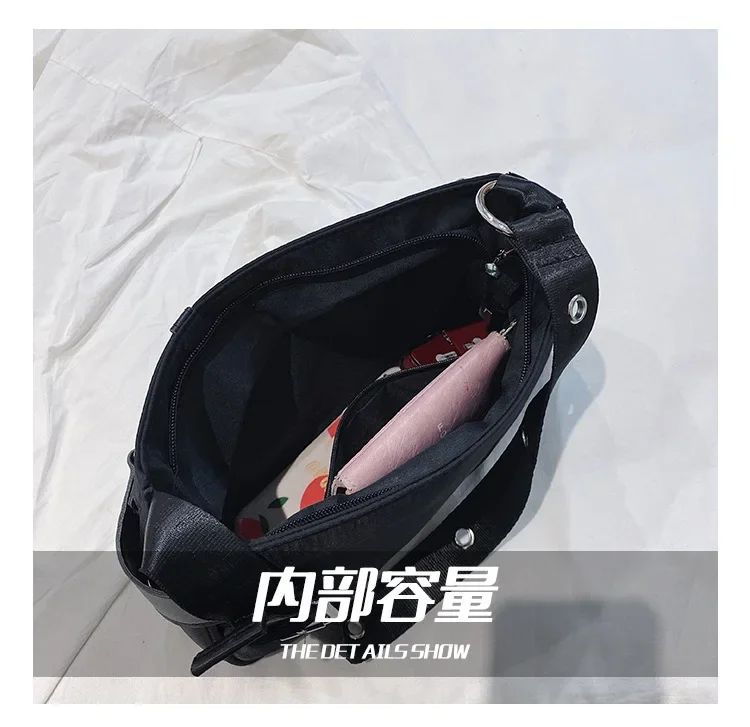 Rivet femmes sac à bandoulière casual luxe dames sacs à main concepteur avec Mini poche chaîne femme sac de messager sac à main noir