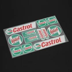 Castrol oleje wyścigi Sponsor motocykl naklejki samochodowe kask naklejki laminowane zestaw dla Suzuki Honda Kawasaki Ducati Yamaha samochód Auto