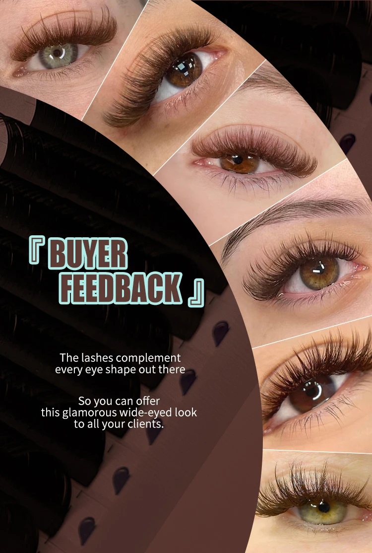ABONNIE Dunkelbraune klassische Wimpernverlängerung Schokoladenbraune individuelle Wimpernverlängerung Natürliche weiche falsche Wimpern – Detail 9