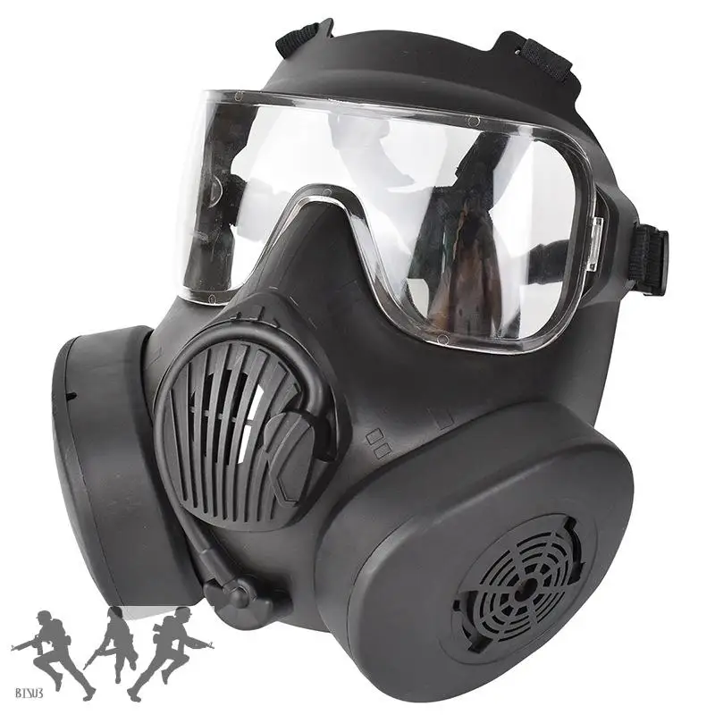 Caccia tattica Airsoft M50 Maschera antigas a doppio ventilatore Caccia CS Maschera protettiva tattica integrale colpaly