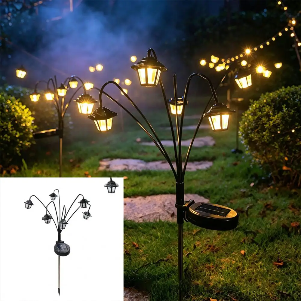 Outdoor Pumpkin Witch Hat Lights Halloween Solar Garden Lights Decorative Ghost Pumpkin String Lights Waterproof for Yard