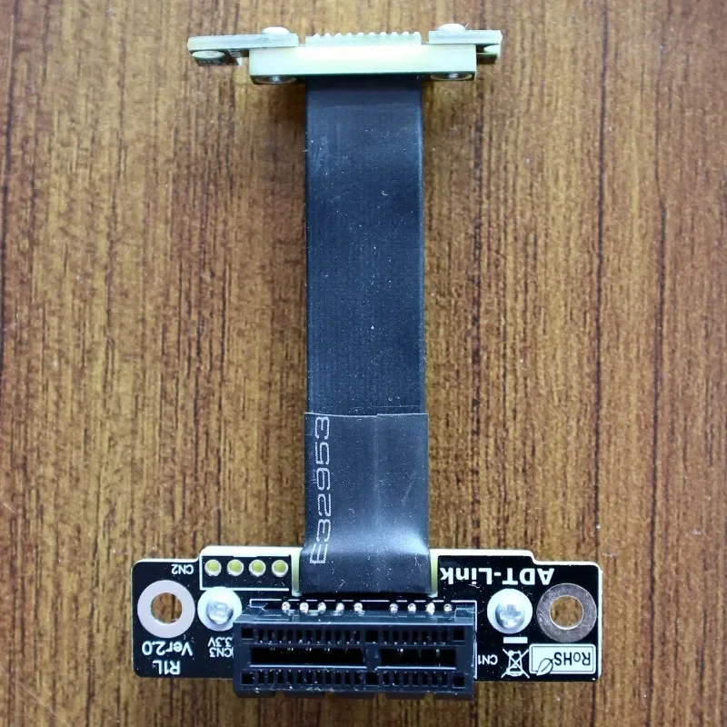 GPU/WK podwójny 90 °   Kabel przedłużający PCI-E 4.0 3.0 X1 do X1, kątowy, R11SL-TL, 4.0, 16 Gb/s, szybki adapter PCI Express 1x. — zdjęcie produktu 3