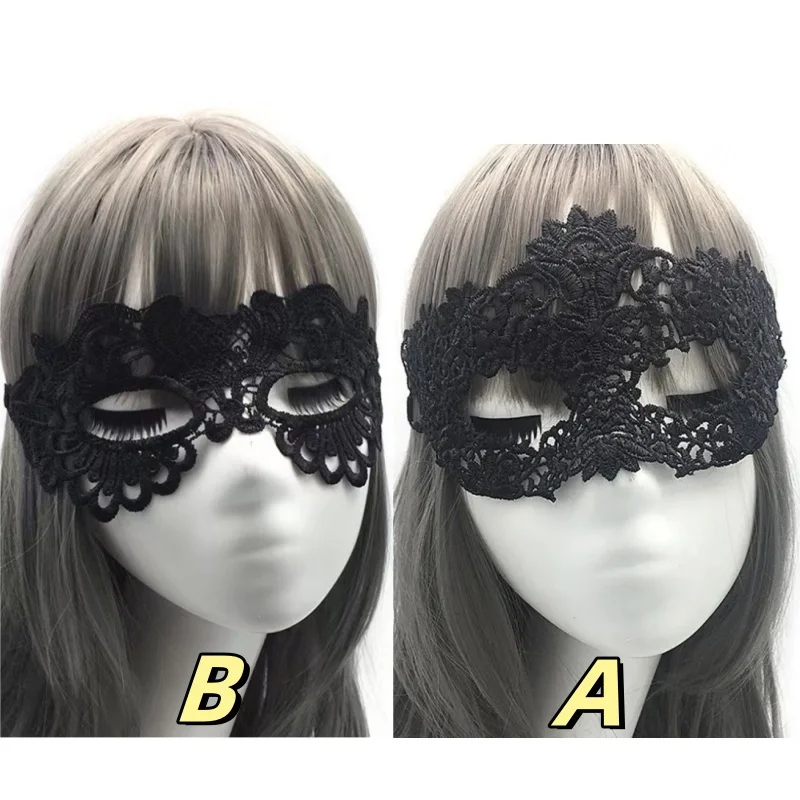 Adulte reine princesse masque pour les yeux Halloween bal scène danse mascarade noir dentelle masque accessoire Sexy femmes fête Cosplay demi-masque
