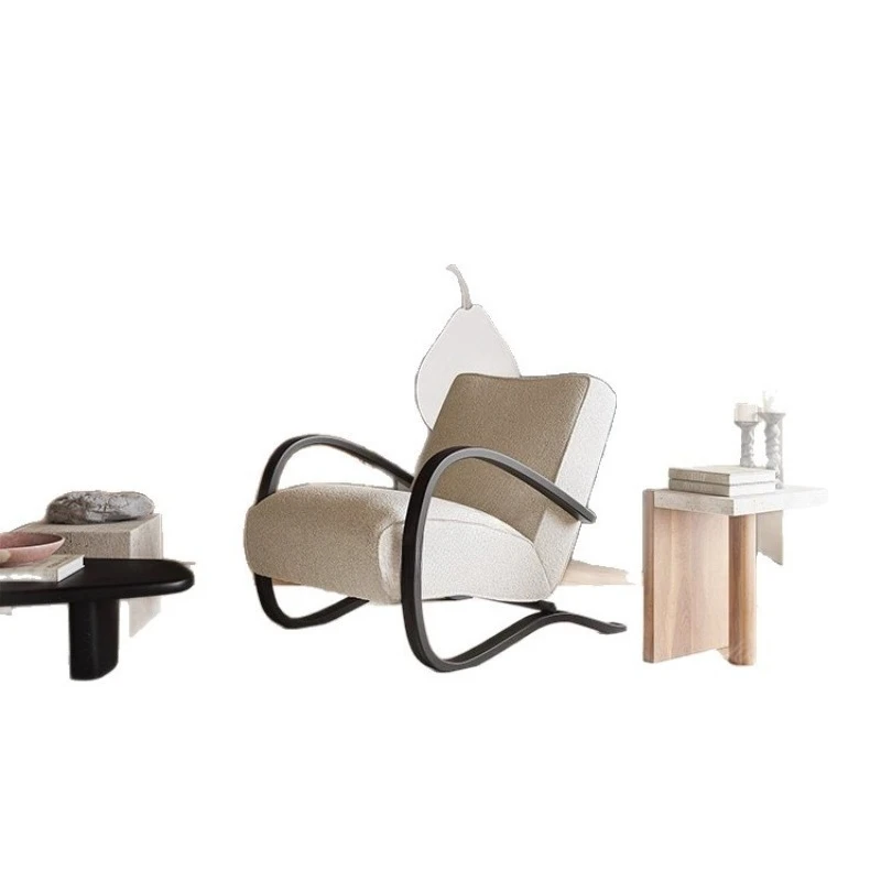 

Minimalist plush single sofa, modern minimalist lounge chair