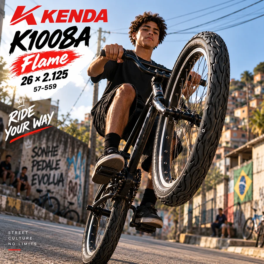KENDA K1008A Flame 26x2.125 Fahrradreifen 57-559 Urban Street MTB Fahrradreifen Glatt Rollender Langlebiger Fahrradreifen – Detail 6