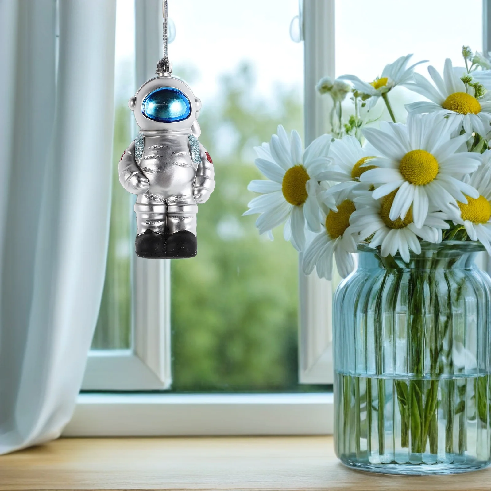 

2pcs Space Theme Hanging Decor Cartoon Astronaut Ornaments For Christmas Tree Outer Space Party Solar System Exploration