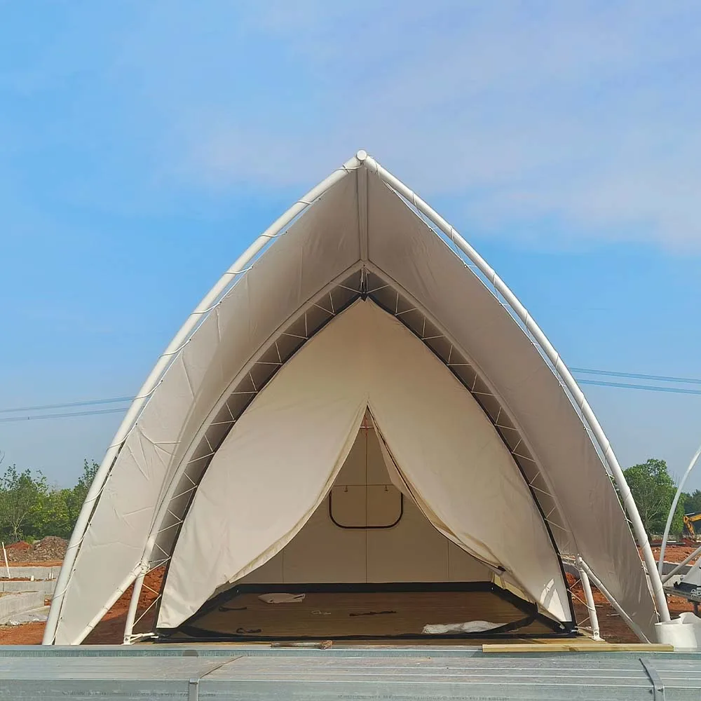 Luxury one-bedroom outdoor camping tent with straight support mildew-proof function, suitable for family parties