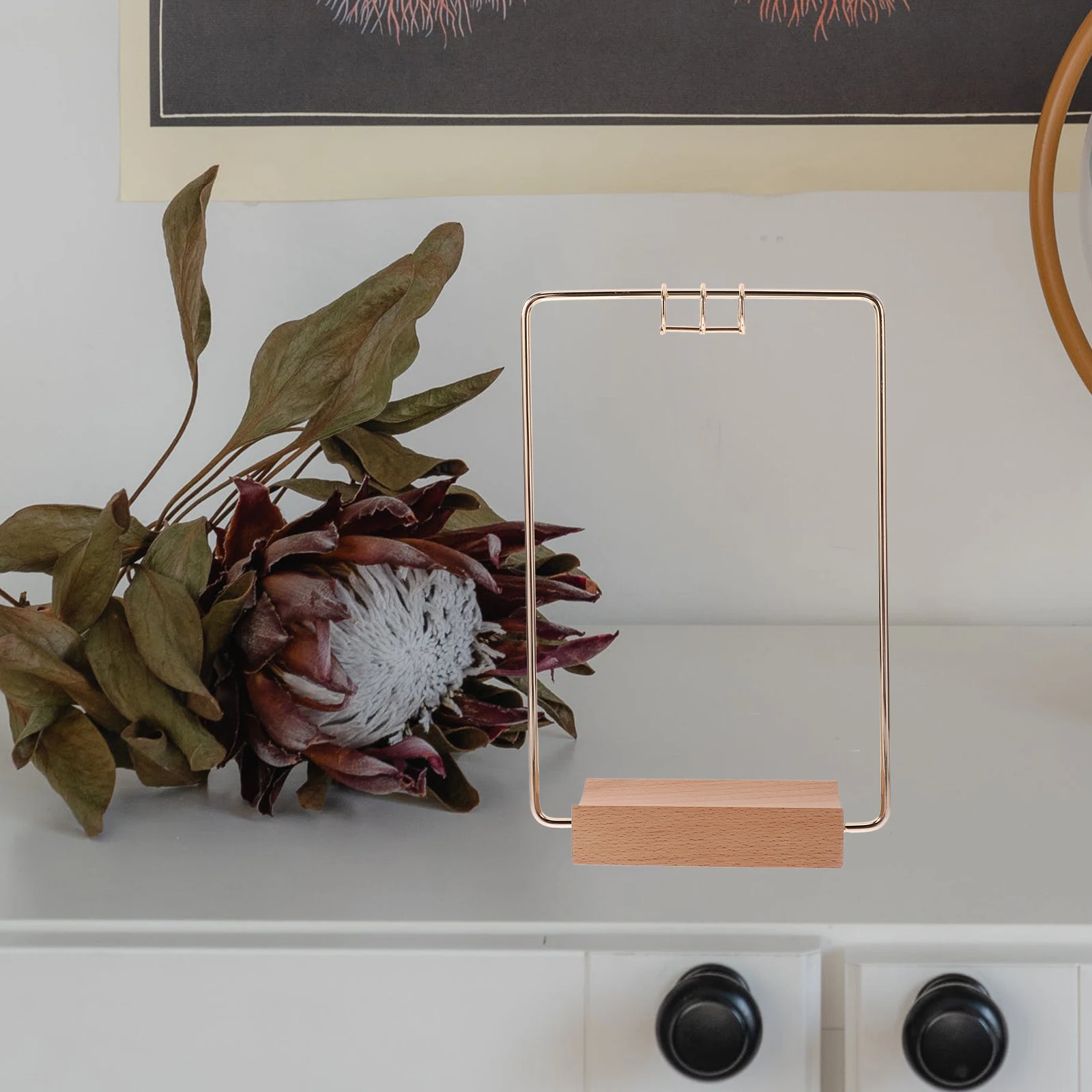 1pc Metal For Desk Office Holder Space-Saving Desktop Bracket Adjustable Display Rack Home Office Decor Iron Calendar