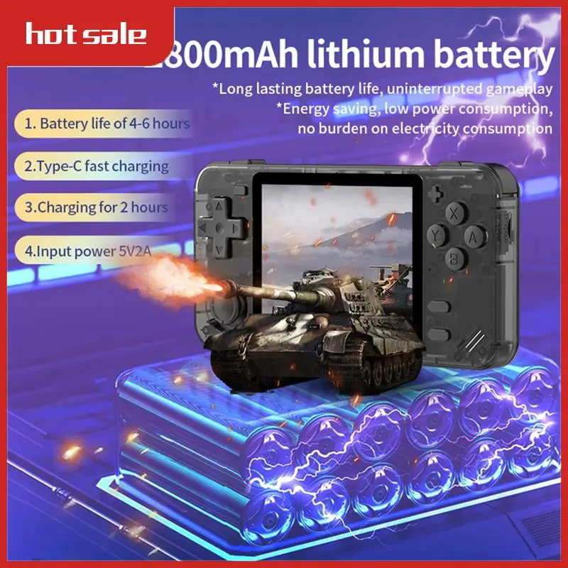 Console de jogos portátil RGB10X 64GB Tela IPS de 3,5 polegadas Open Source para GBC GBA PSP NDS Simulator Console de videogame C