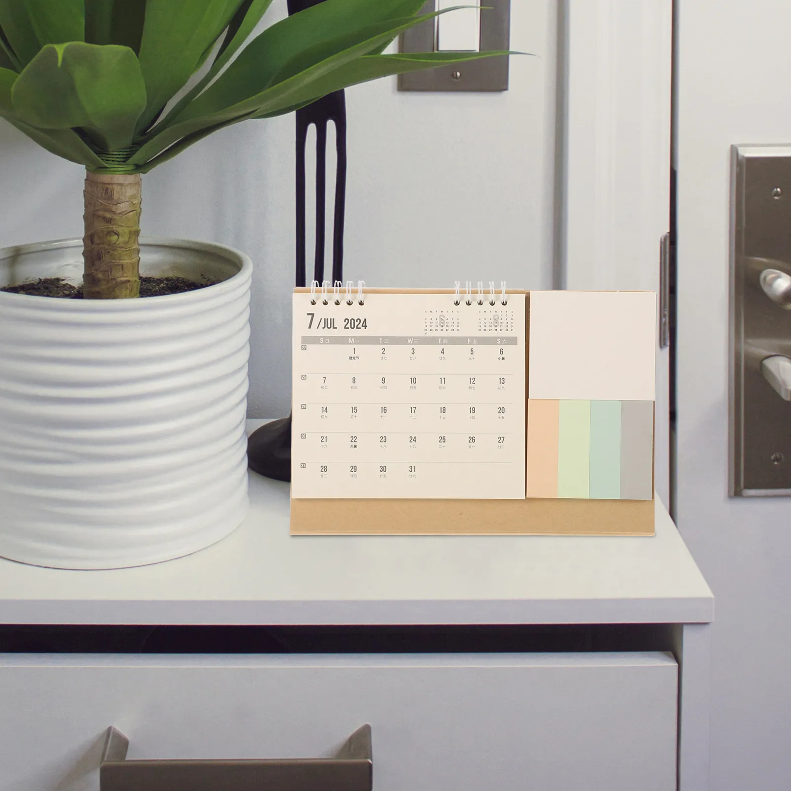 

Desk Calendar 2024-2025 Small Simple Flip Calendar for Desk Office Desktop Note Recording and Scheduling Office Supply