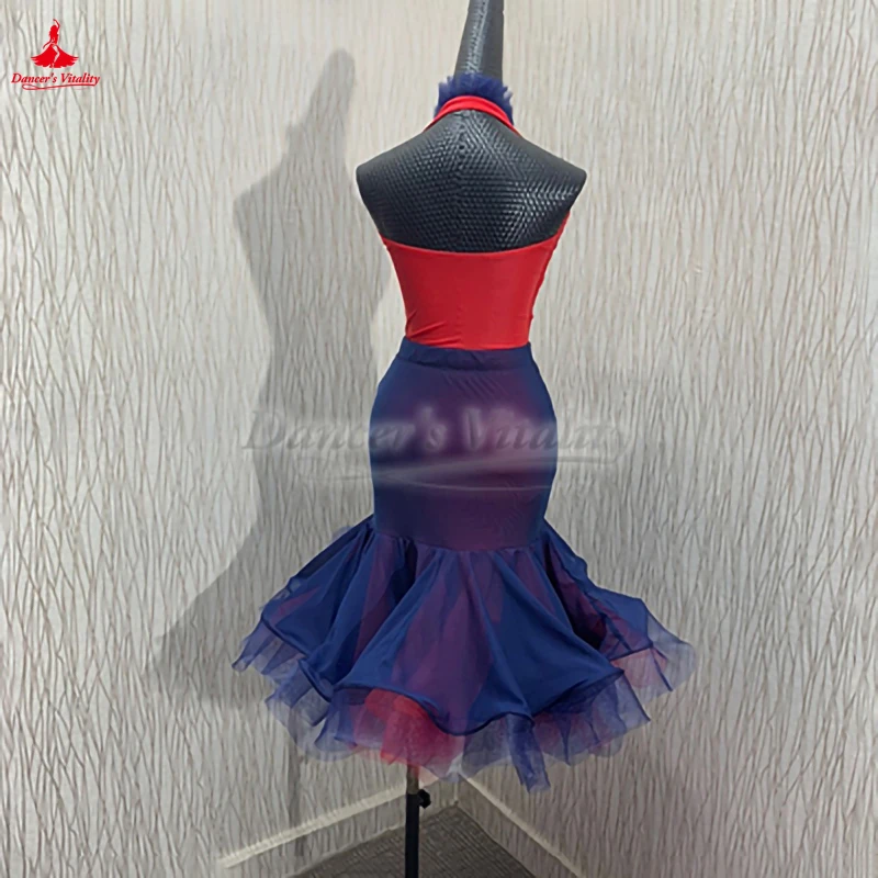 Costume deux pièces pour examen de qualité artistique latine, vêtements d'entraînement pour adultes et enfants, Chacha Samba Rumba Jive, personnalisés