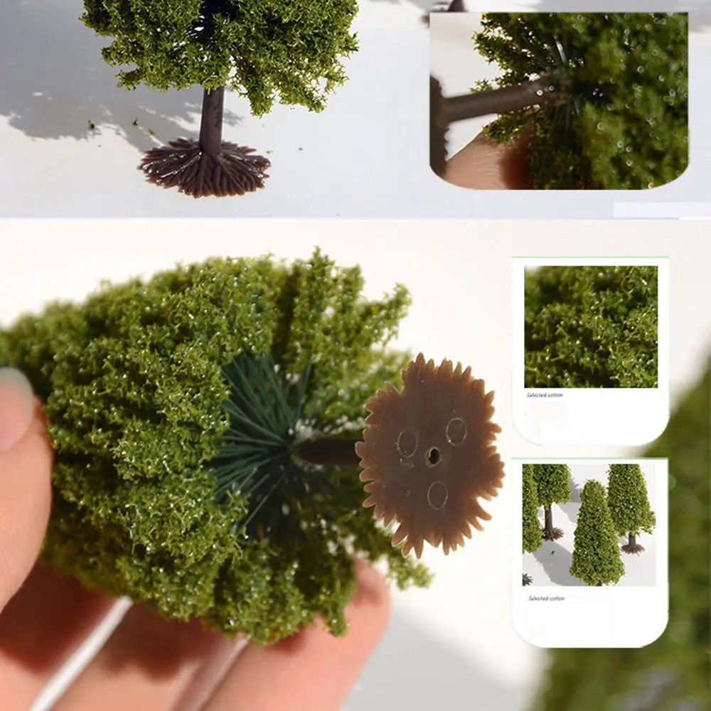 10PCS Scene Model Dollhouse Ornament Sand Table Materia DIY Tower Pine Christmas Tree Pine Tree Model Greening Landscape