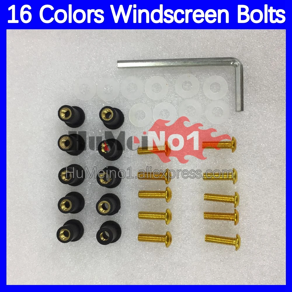 31pcs Motorcycle Windscreen Bolts For Aprilia RS4 RS 125 RS125 12 13 14 15 16 2012 2013 2014 2015 2016 Windshield Screws Nuts