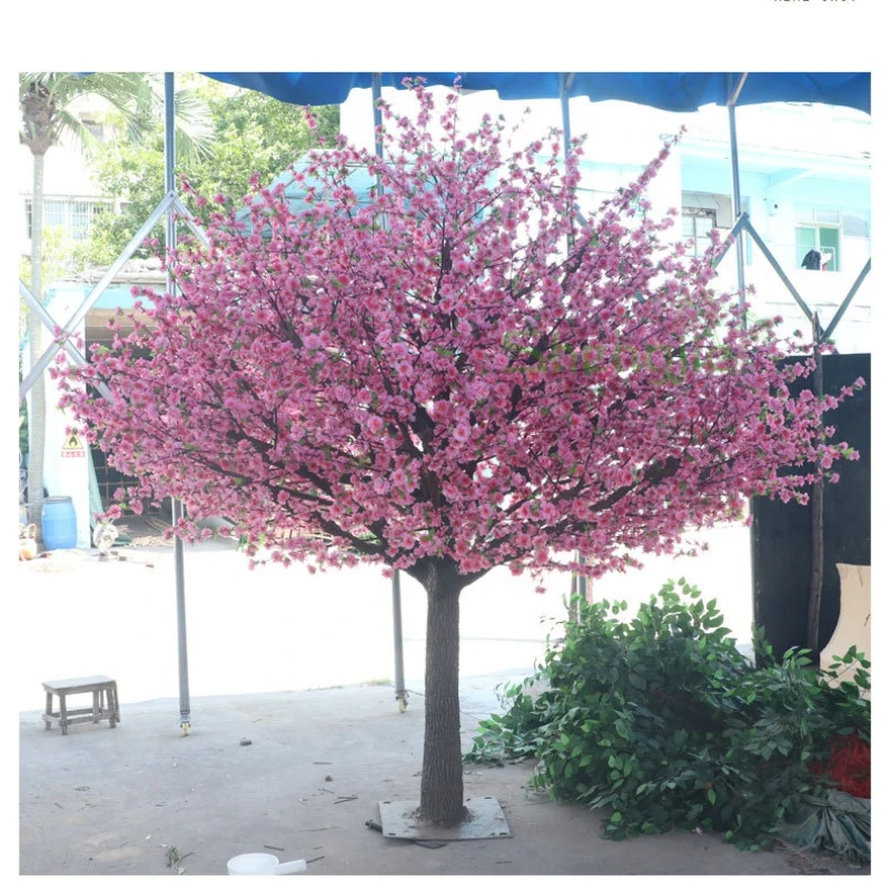 

Peach blossom tree Spring Festival indoor simulation cherry blossom tree fake peach blossom playground wedding landscaping