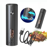 Rechargeable Electric Salt and Pepper Grinder Kitchen Accessories Adjustable Coarseness Automatic Spice Grinders Cooking Tools