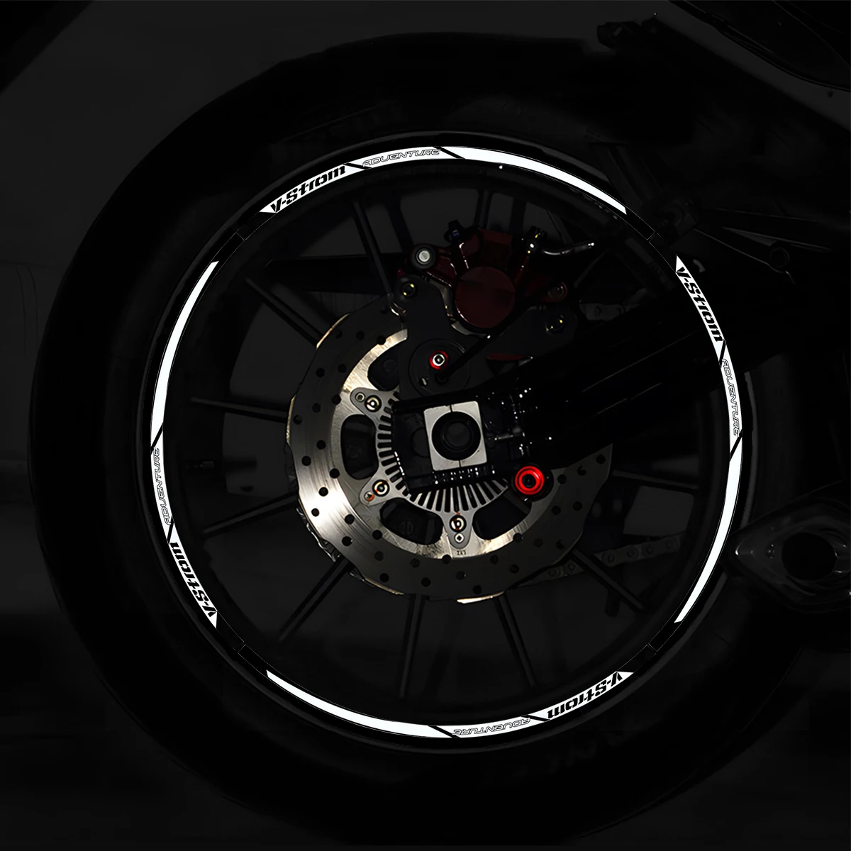 For Suzuki V-Strom 250 SX Vstrom 1000 1050 XT DL 650 Reflective Motorcycle Wheel Hub Stickers Motocross Rim Decals Accessories image 5