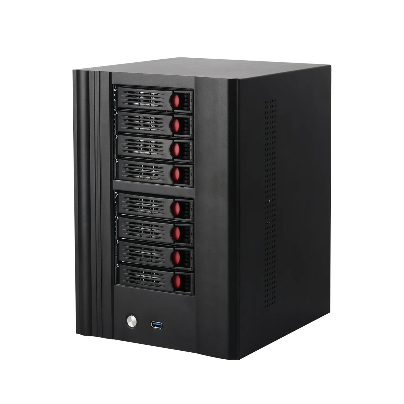 NAS Mini PC Intel N150 4/6/8 alloggiamenti HDD da 2,5/3,5 pollici DDR5 RAM M.2 NVMe SSD 3x Ethernet Tipo-C Slot per scheda TF Windows10/11 NAS OS