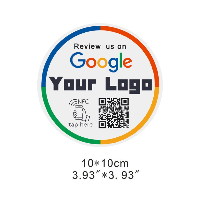 

Big Size NFC Sticker Google Review NFC Sticker Round Cafe Table Sticker Diameter 100mm