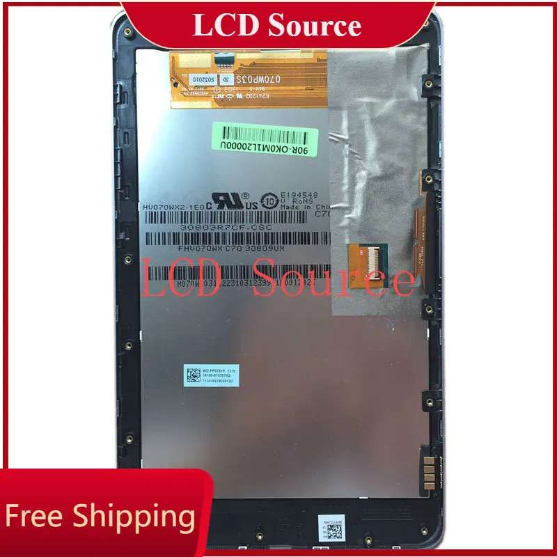 

LCD LED Touch Screen Digitizer Glass Assembly HV070WX2-1E0 with Silver Frame For Google Nexus 7 1st Asus ME370 ME370T table