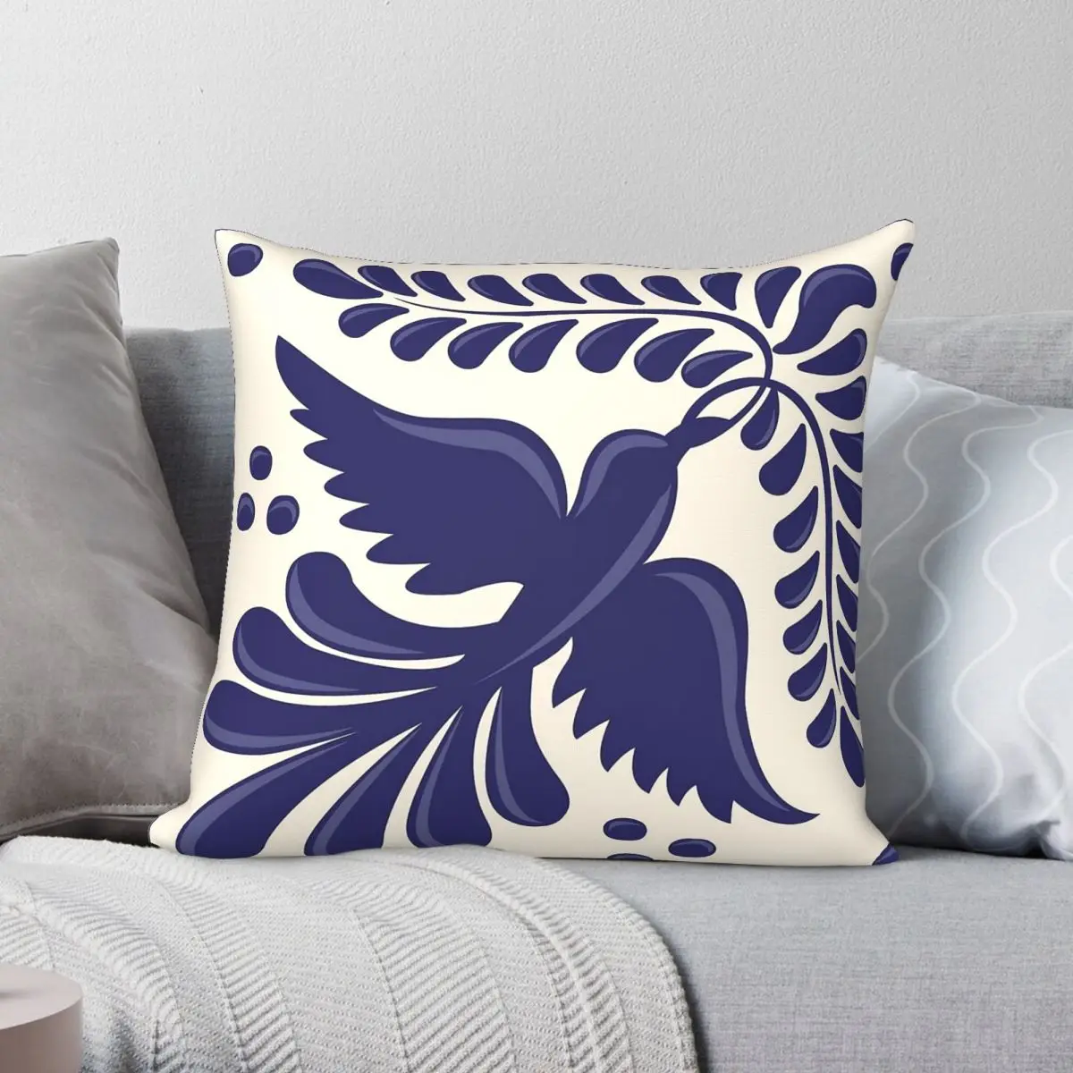 Flying Dove Talavera Tile Square Pillowcase Polyester Linen Velvet Pattern Zip Decor Pillow Case Home Wholesale