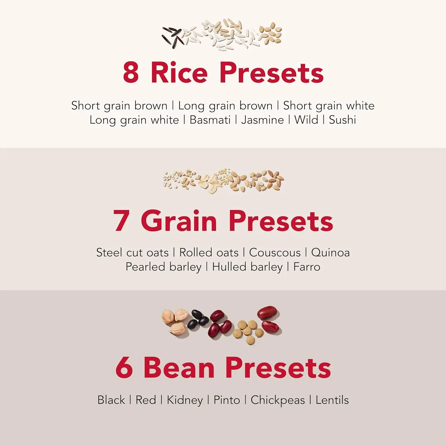 طباخ الحبوب والأرز 8 كوب مع ميزان متكامل للاستشعار تلقائيًا + خزان مياه