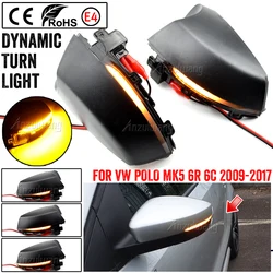 Side Wing Mirror Indicator Dynamic Turn Signal LED Light For Volkswagen VW Polo MK5 6R 6C 2009 2010 2011 2012 2013 2014 -2017