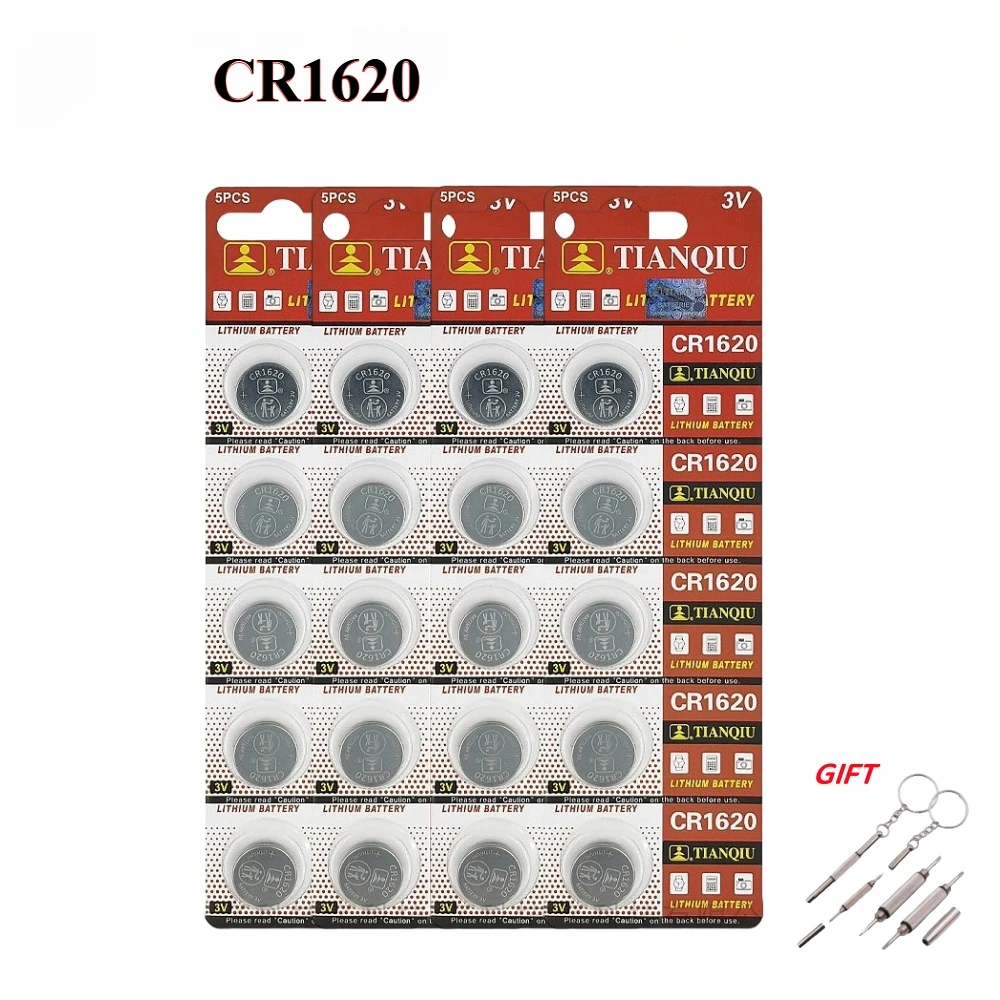 5-50PCS CR1620 Battery CR 1620 3V Lithium Battery DL1620 BR1620 Button Coin Cells For Watch Car Remote Control Calculator