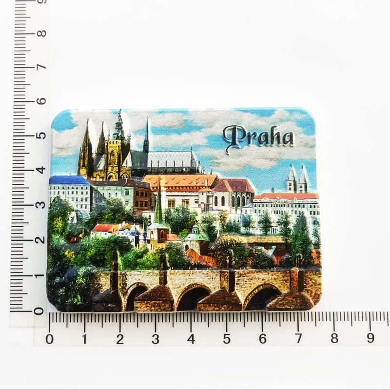 praha    Creative,Travel,Commemorate,Crafts,3D,Ornaments,Magnetism,Resin Material,Refrigerator Stickers