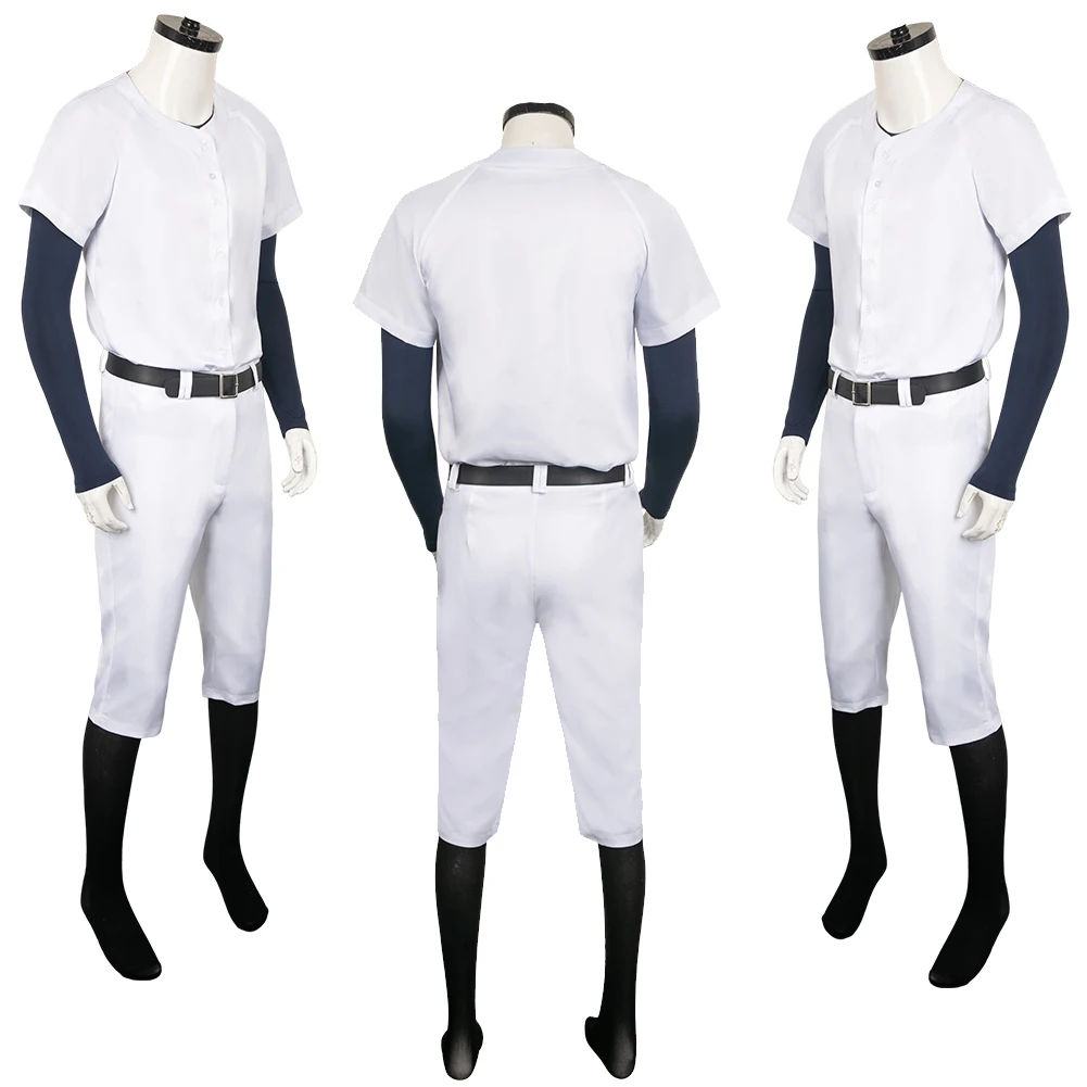 Kiyomine Haruka Cosplay White Sports Team Uniform Anime Boukyaku Cosplay Battery Disguise Costume Adult Men Halloween Suits