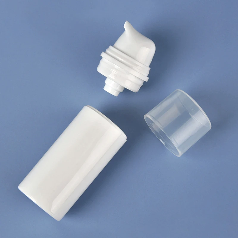 Refillable Lotion Bottles White Pump Bottle Vacuum Toiletries Container Empty Plastic Cosmetic Bottle Travel Essentials