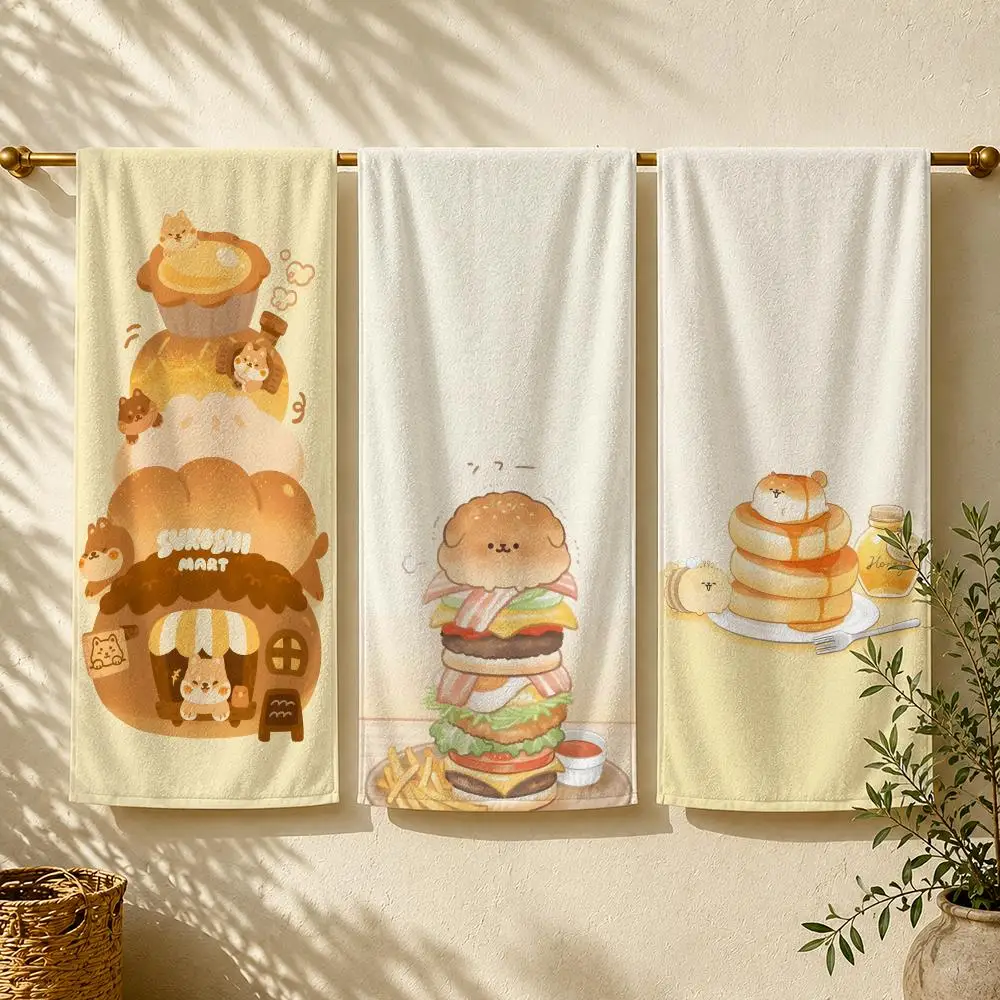 Food Art B-Bread cute Towel Towel beach towel, quick drying absorbent bath towel for Swim,Gym,Camping,Outdoor hot