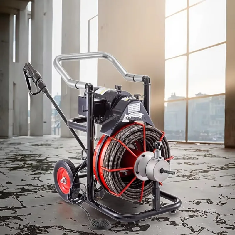 Compact Portable Electric Drain Cleaner Machine - Efficient Drain Auger for Home Sewer Pipe Cleaning