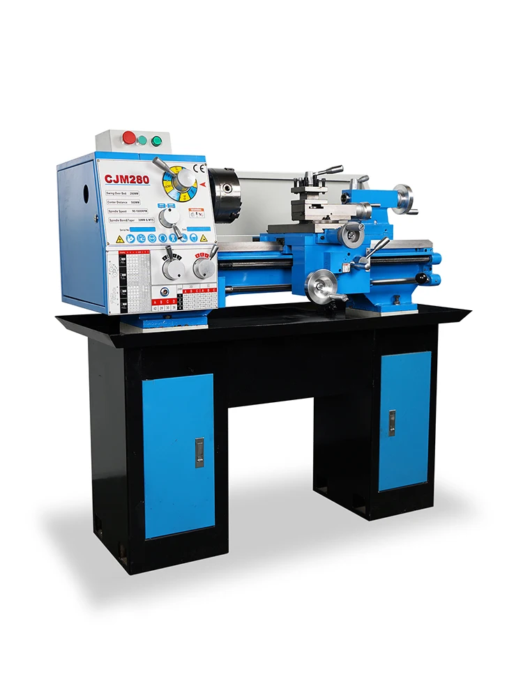 High-precision CJM280 lathe household metal processing pure copper desktop machine tool multi-function automatic thread